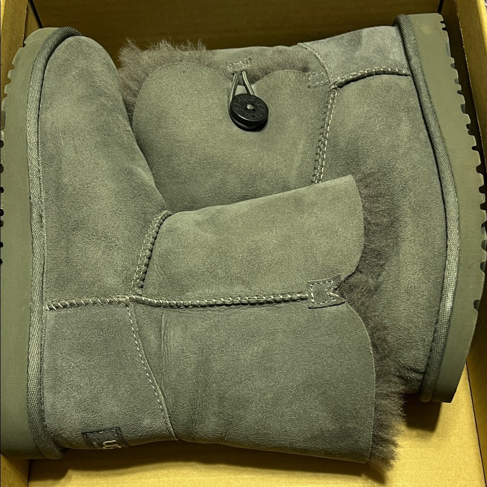 UGG Gray Bailey Button Boots
